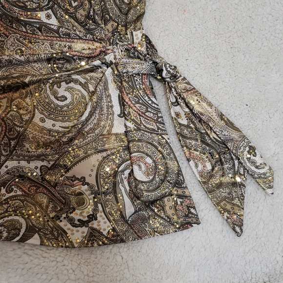 3 💝 for $25 MSK Side Tie Short Sleeve Blouse - Picture 4 of 8